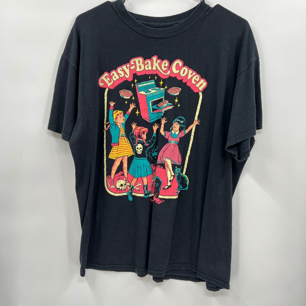 Creepy Co XL Easy-Bake Coven T-Shirt Mens Black Graphic Retro‎ Horror Parody Tee
